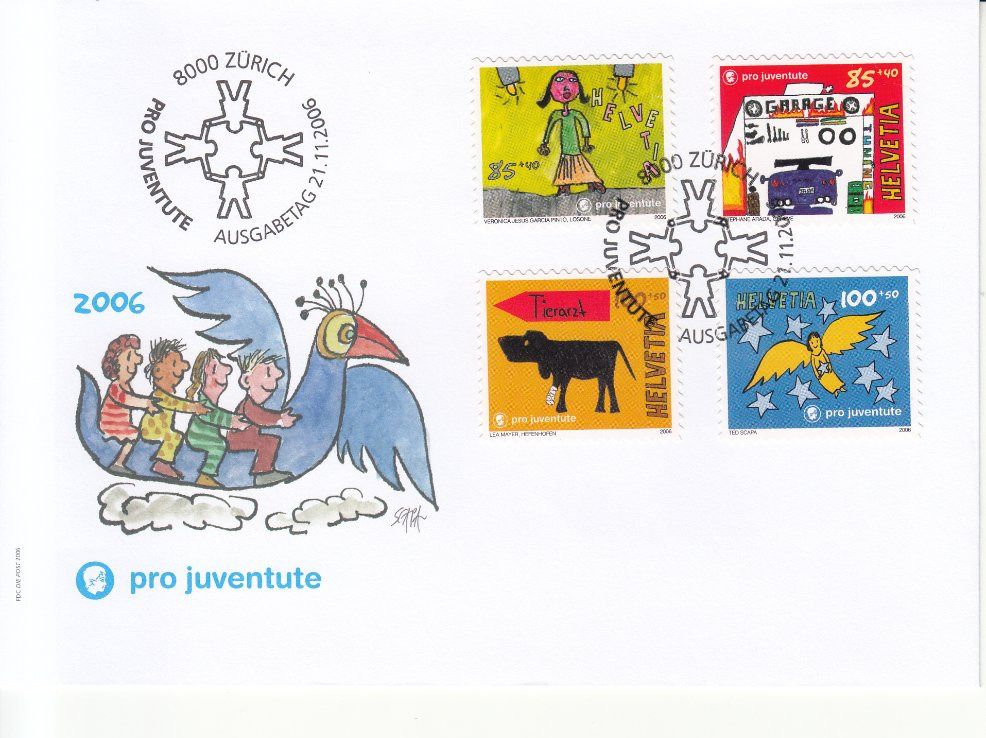 Tutti i francobolli: SBK J381A - J384A FDC – Usato da Bürglen TG venduto da StampGraf