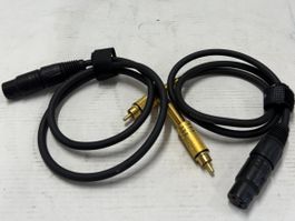 2x Cinch M auf XLR W Neutrik Kabel 0.5m (X1150)