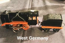 Ancien jouet Locomotive avec tender, mécanisme avec clef