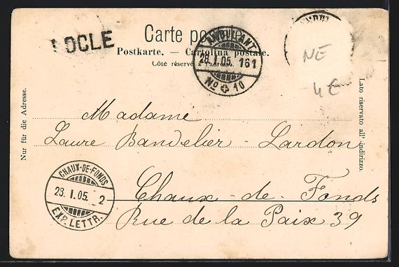 Cartes postales: Le Locle, Strassenpartie mit Geschäft u – D'occasion à Berlin par bartko-reher 1
