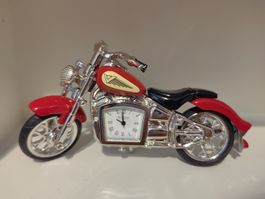 Collectible Motorcycle Clock - Red and Chrome Design! Mini 
