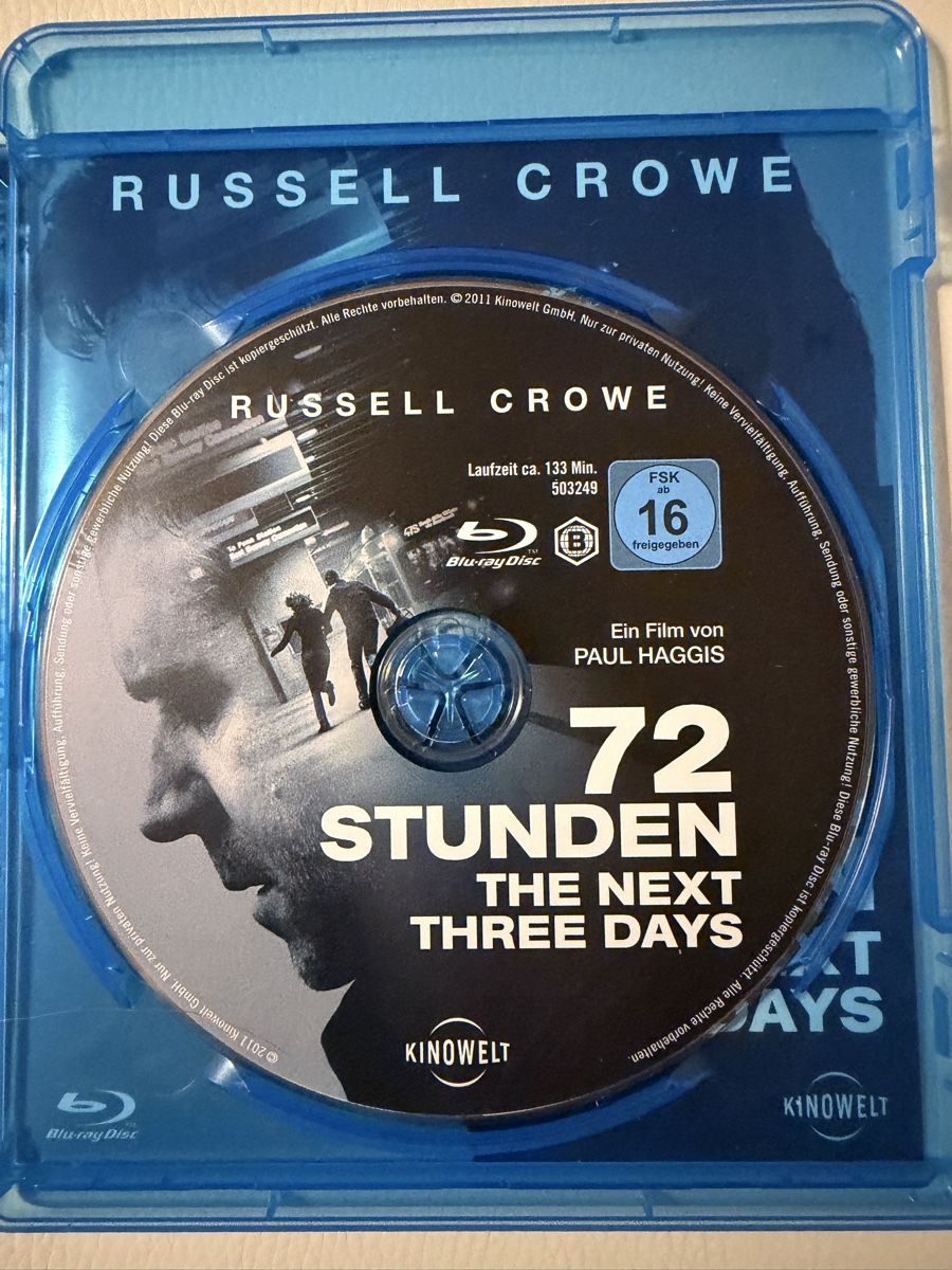 Tutti i DVDs: Blu-ray 72 Stunden The Next Three Days  – Usato da Rorschach venduto da mar_nl6c 1