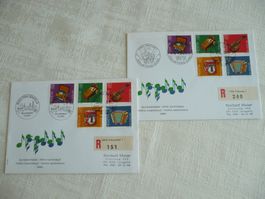 1985 Bundesfeier Sonderstempel Frauenfeld & Fribourg