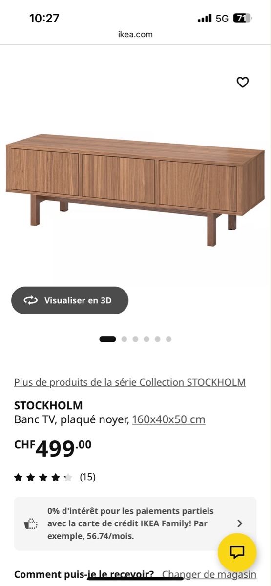 Ikea Mobili TV: Meuble TV STOCKHOLM IKEA – Usato da La Tour-de-Peilz venduto da tes_wz88 2