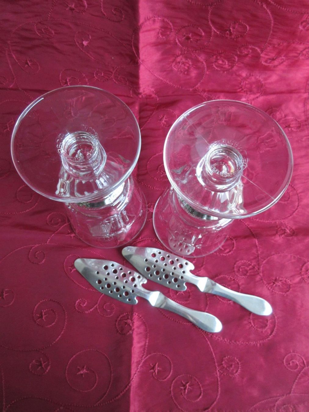 Bicchieri: 2 Absinthgläser mit Löffel – Usato da Binningen venduto da Oldfashion 3