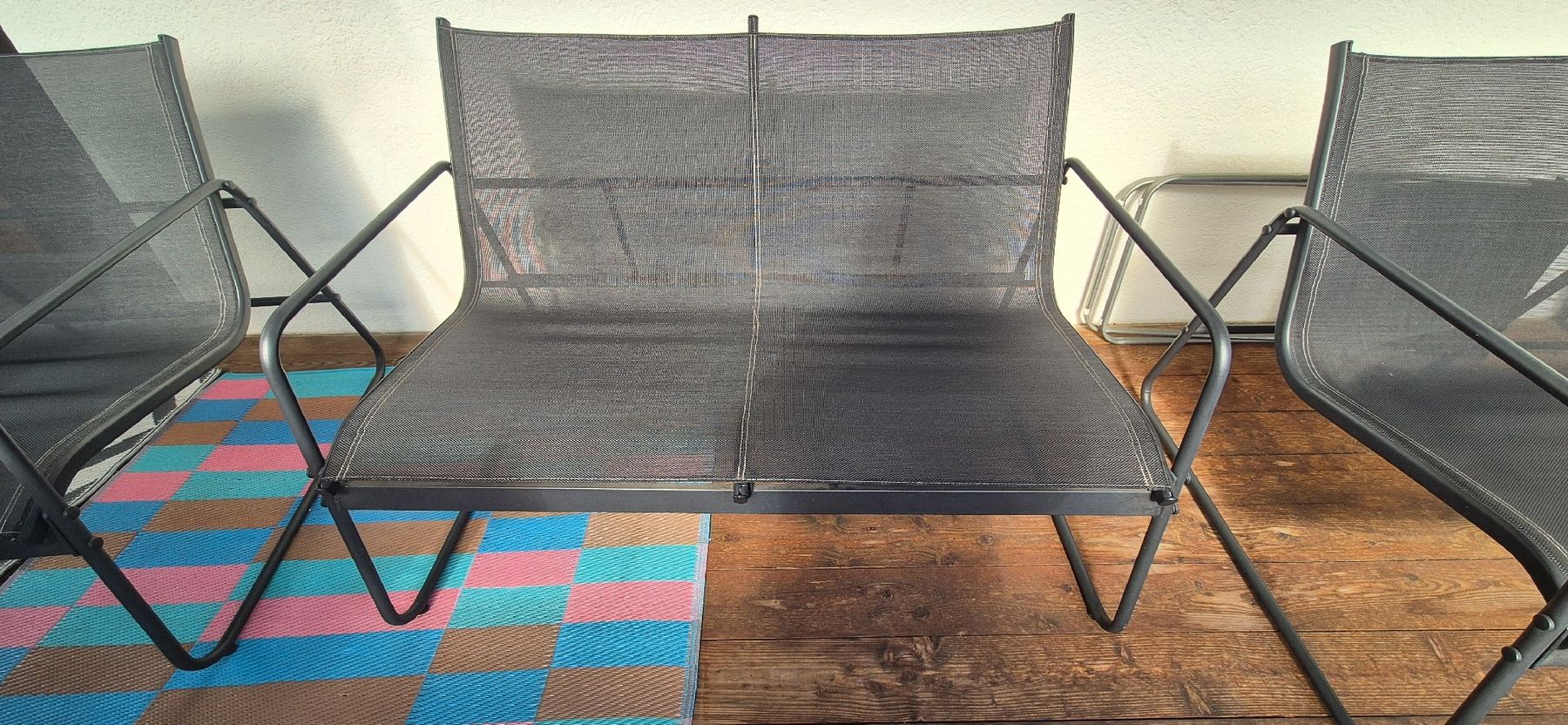 Poltrone: Dreiteilige Gartenlounge schwarz – Usato da Berschis venduto da M_Glauser