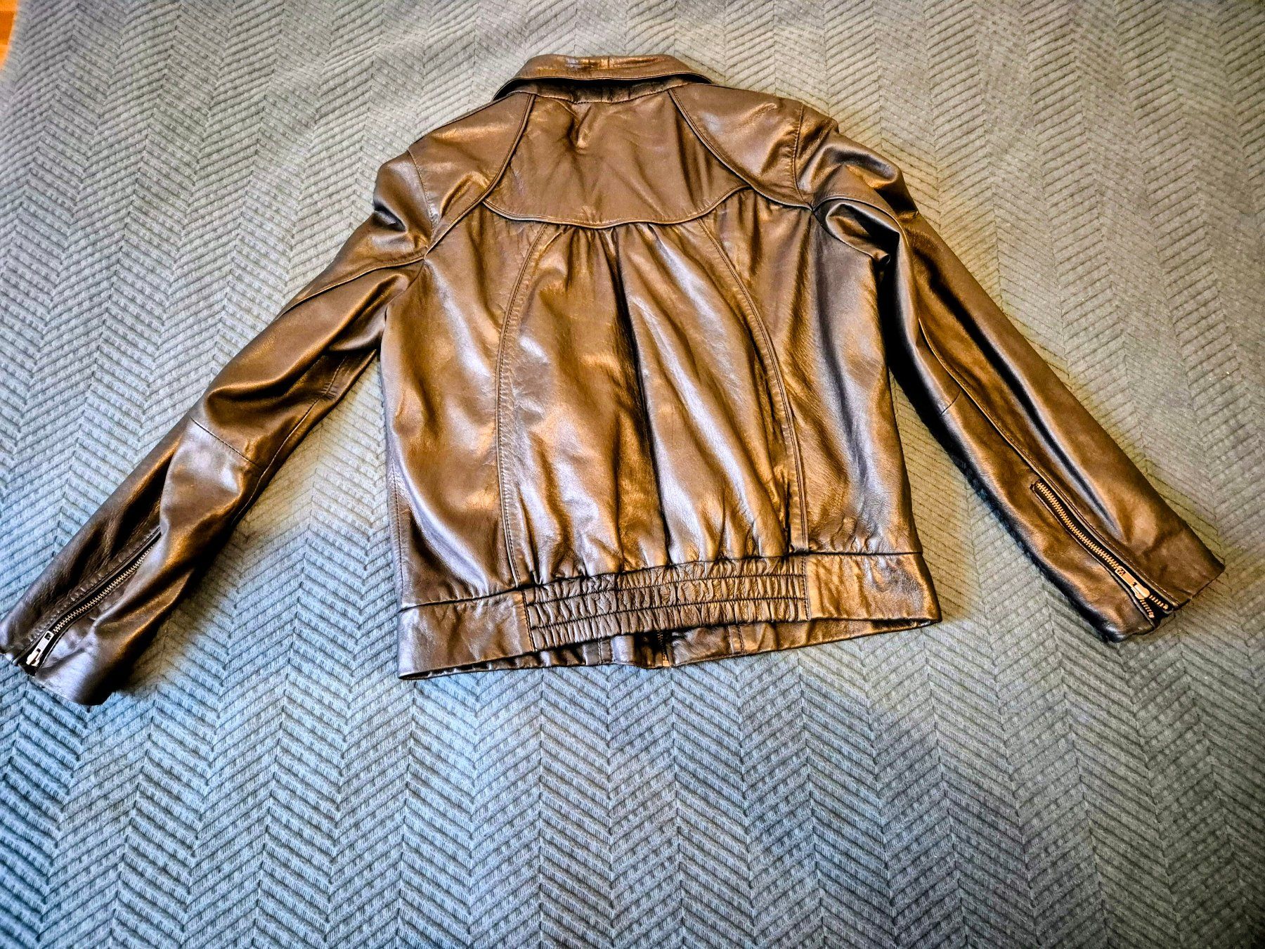 Jacken: Soft Leather Jacket, grey, Gr. 40 – Gebraucht aus Bremgarten b. Bern von jan_6tnr 2