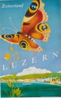 LUZERN SEE SCHMETTERLING 1953 - Original Plakat