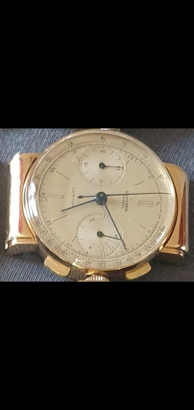 Universal Genève Uhren: Universal Chronograph uhr Gold 18k. – Gebraucht aus Rämismühle von beni0010