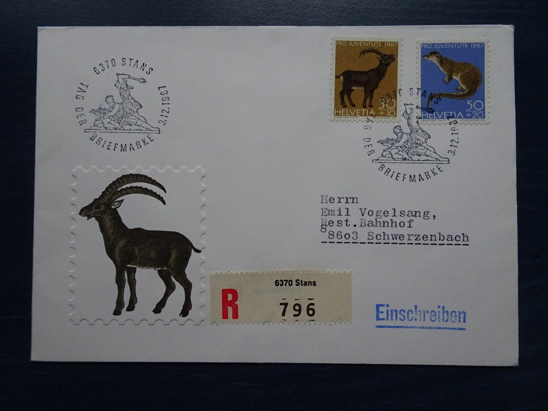 Tutti i francobolli: Tag der Briefmarke 1967 – Usato da Aadorf venduto da Chnorli-Furz