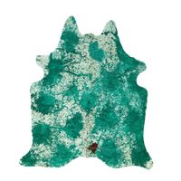 echtes Kuhfell Teppich Green Turquoise