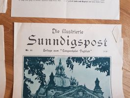 antike Zeitung - 4x Sunndigspost Langenthaler Tagblatt 1930