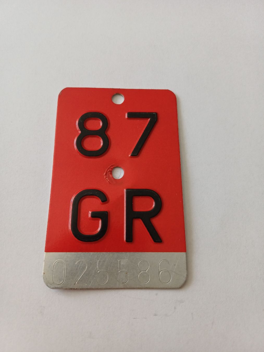 Insegne: Original Velo Schild GR87 – Usato da Domat-Ems venduto da Waterbikes