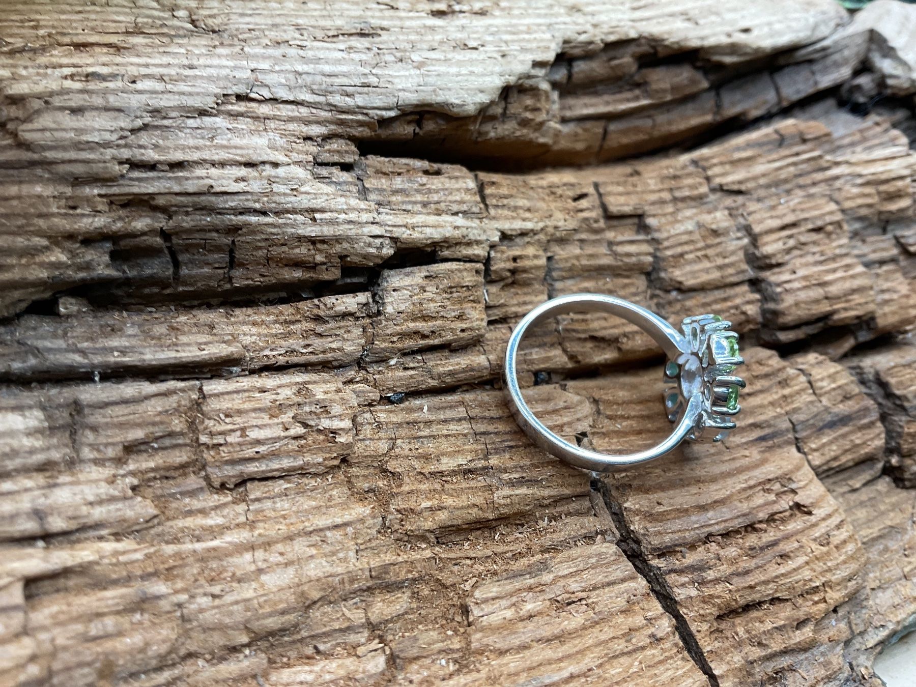 Anelli: Silberring mit Smaragd, Peridot und Topas, Gr. 55.5, – Nuovo (secondo la descrizione) da Luzern venduto da S.Kern01 2