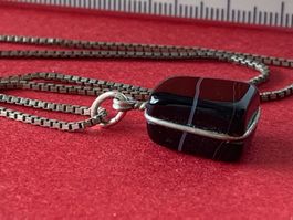 Schmuckanhänger Schutzstein Schwarz ACHAT
