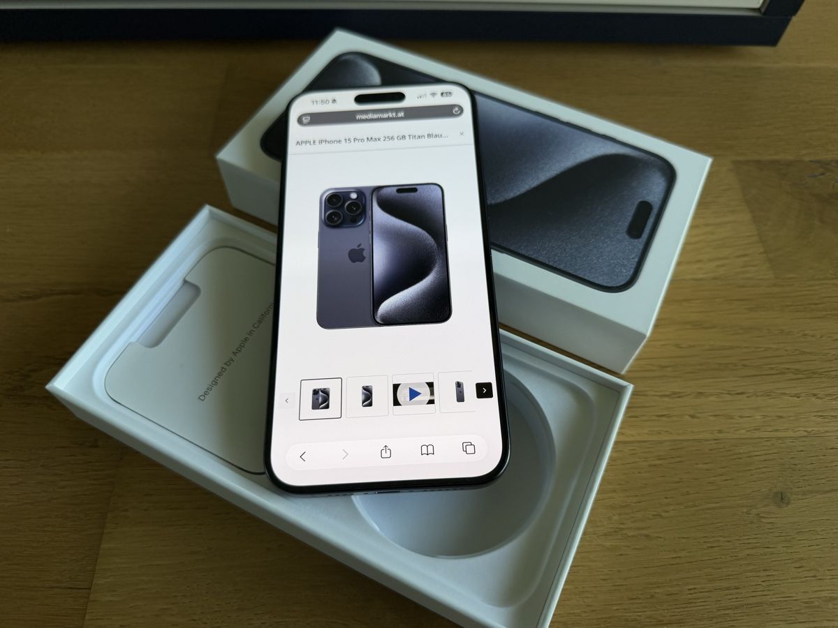 Apple Handys / Smartphones: iPhone 15 Pro Max Blue Titanium 256GB – Gebraucht aus Altendorf von wqv_97 5
