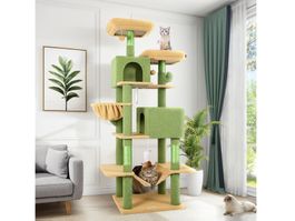 Kratzbaum Kletterbaum Katzenbaum 195cm, Katzenhaus Kaktus