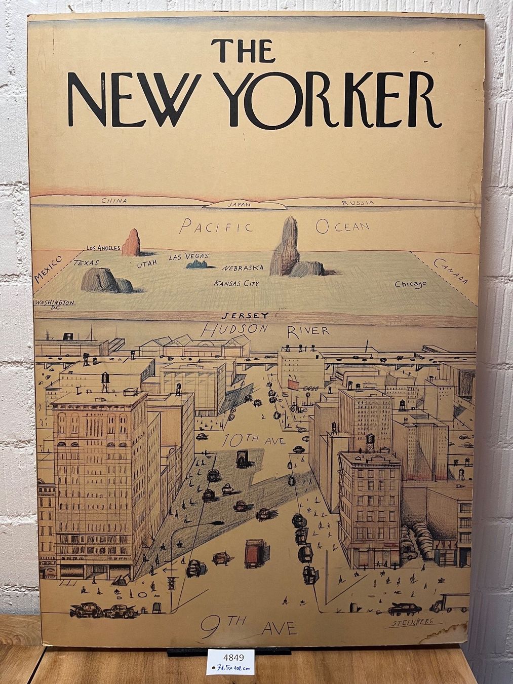 Foto & Immagini: The New Yorker -Poster- by Steinberg – Usato da Muttenz venduto da Golden_Times