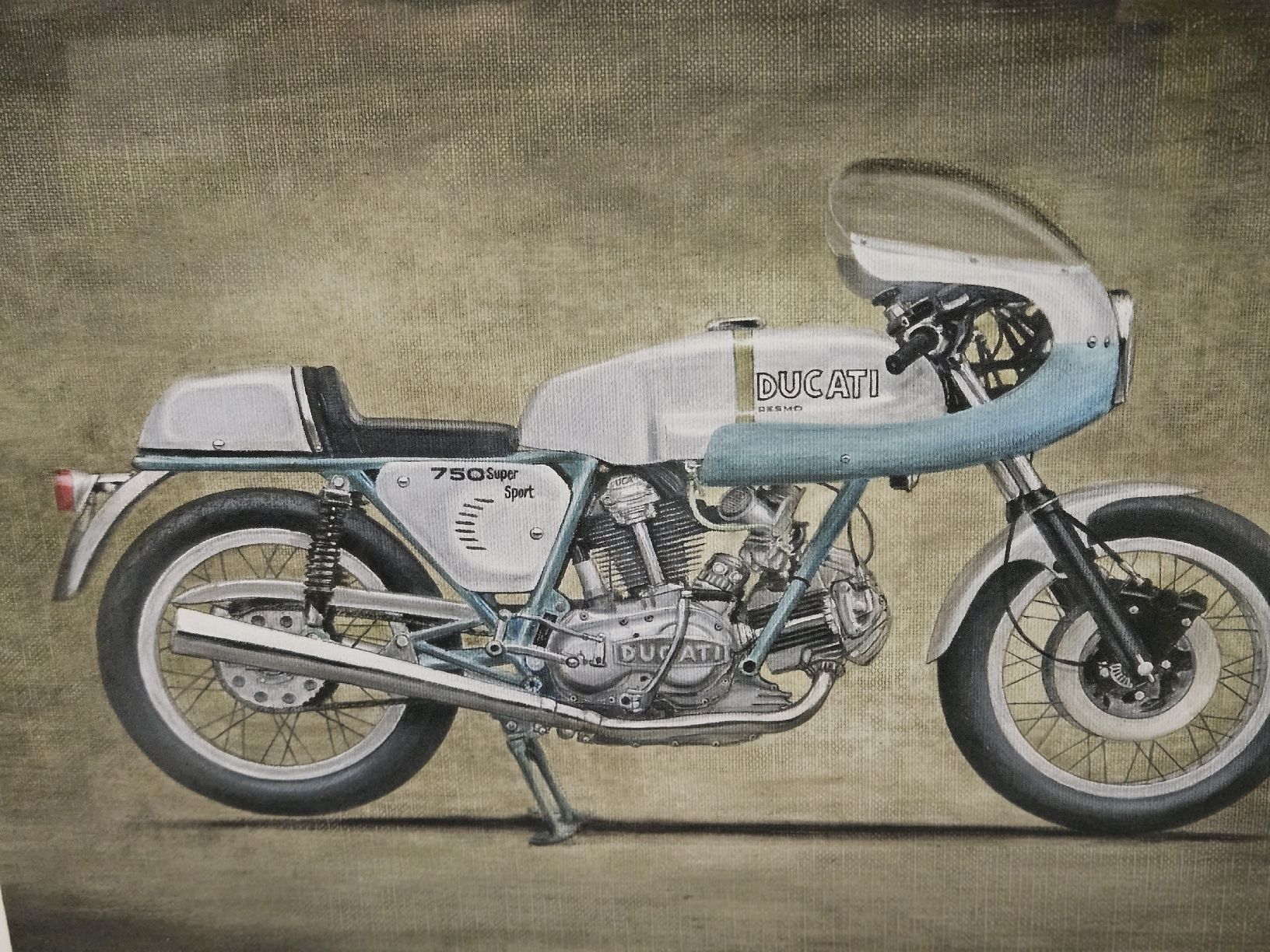 Gemälde: Ducati 750SS 1974 Gemälde – Gebraucht aus Dielsdorf von toe51664
