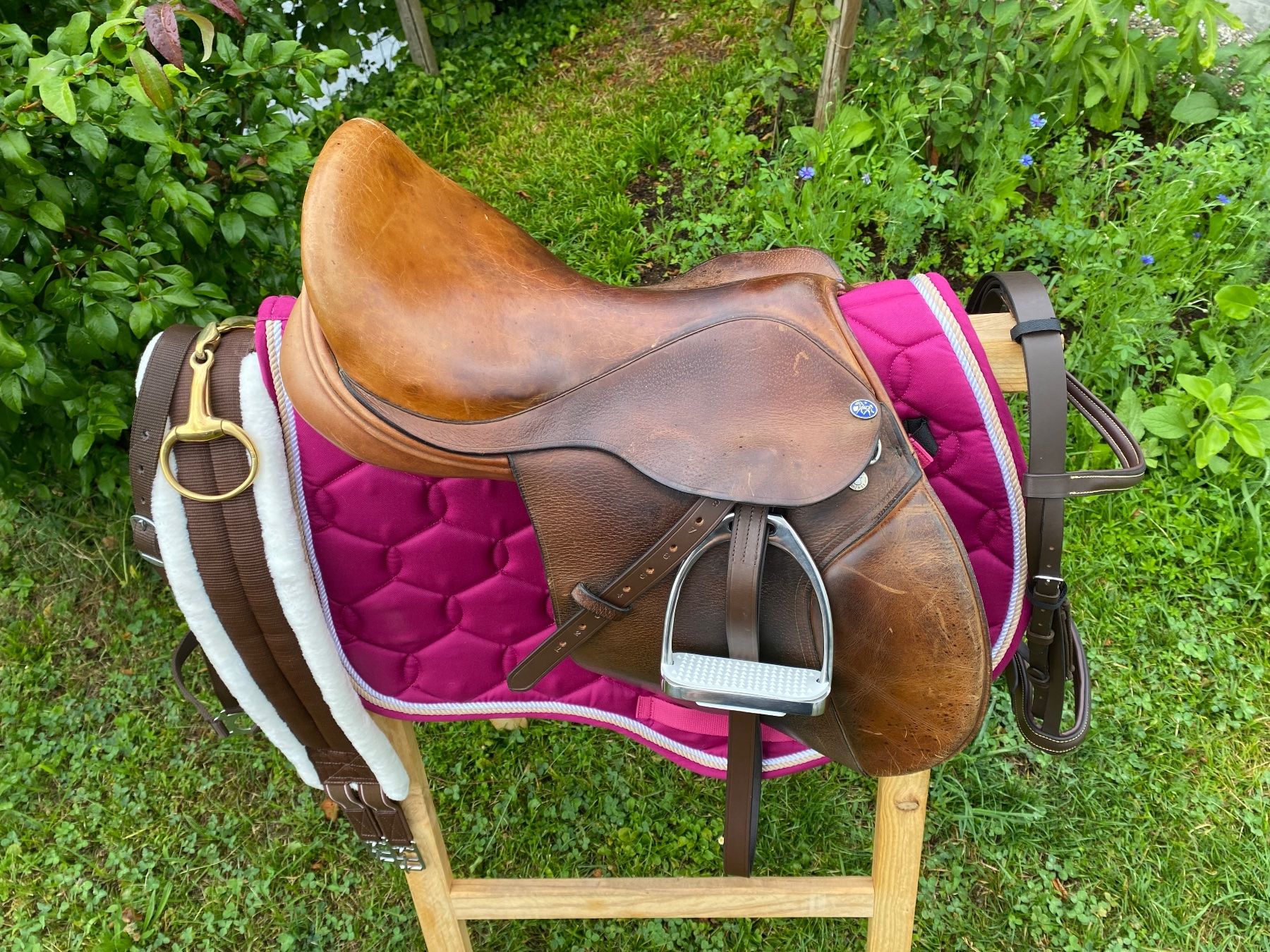 Selle & Accessori: schöner Frank Baines Vielseitigkeitssattel – Usato da Feldbach venduto da Fea1 4