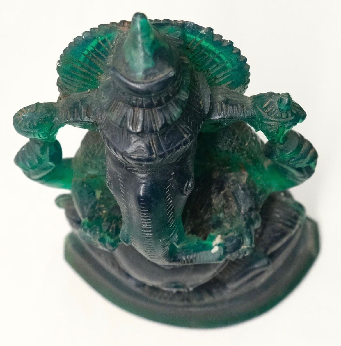 Sculture & Statue: Ganesh Figur, indische Gottheit mit Elefantenkopf - Grün – Usato da St. Gallen venduto da Floomer 1