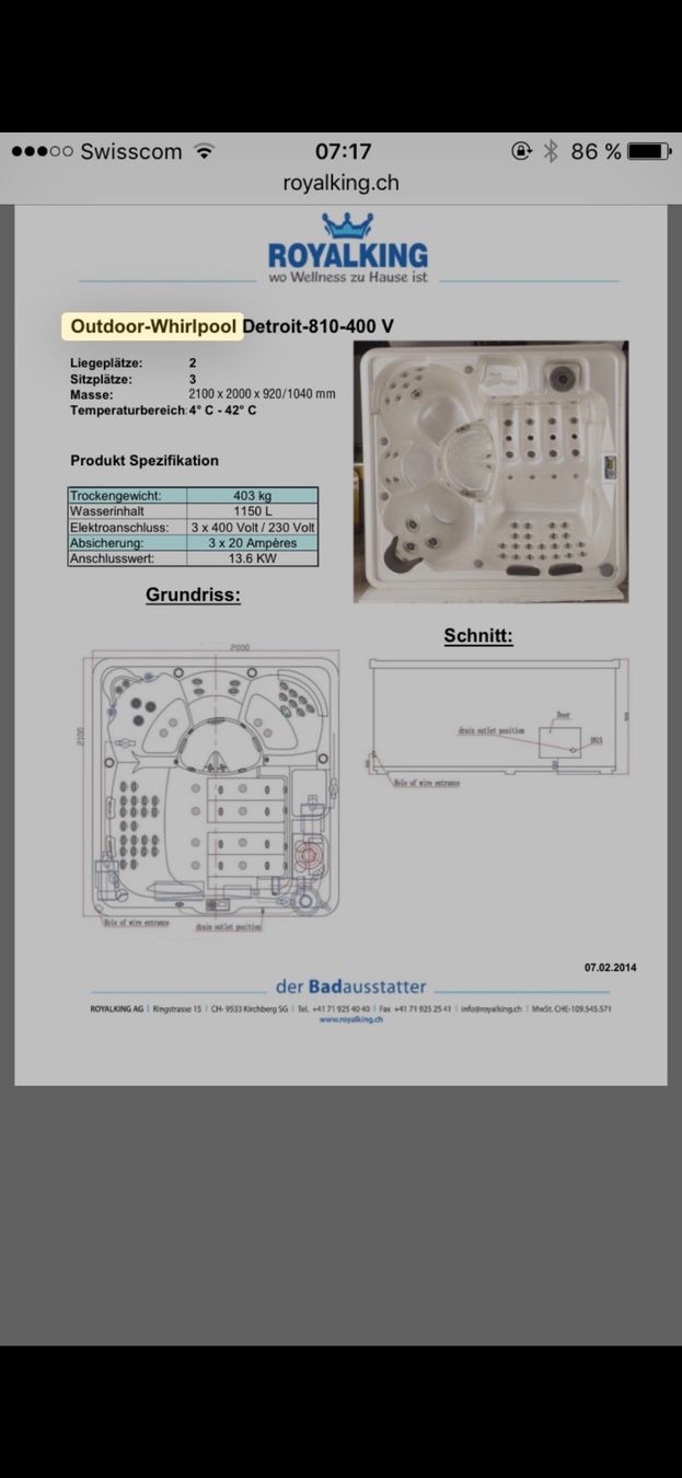 Whirlpool: Whirlpool Royal King – Gebraucht aus Dozwil von  1