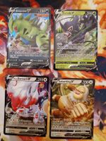 Verkaufe 4 Pokémon-V-Karten Deutsch