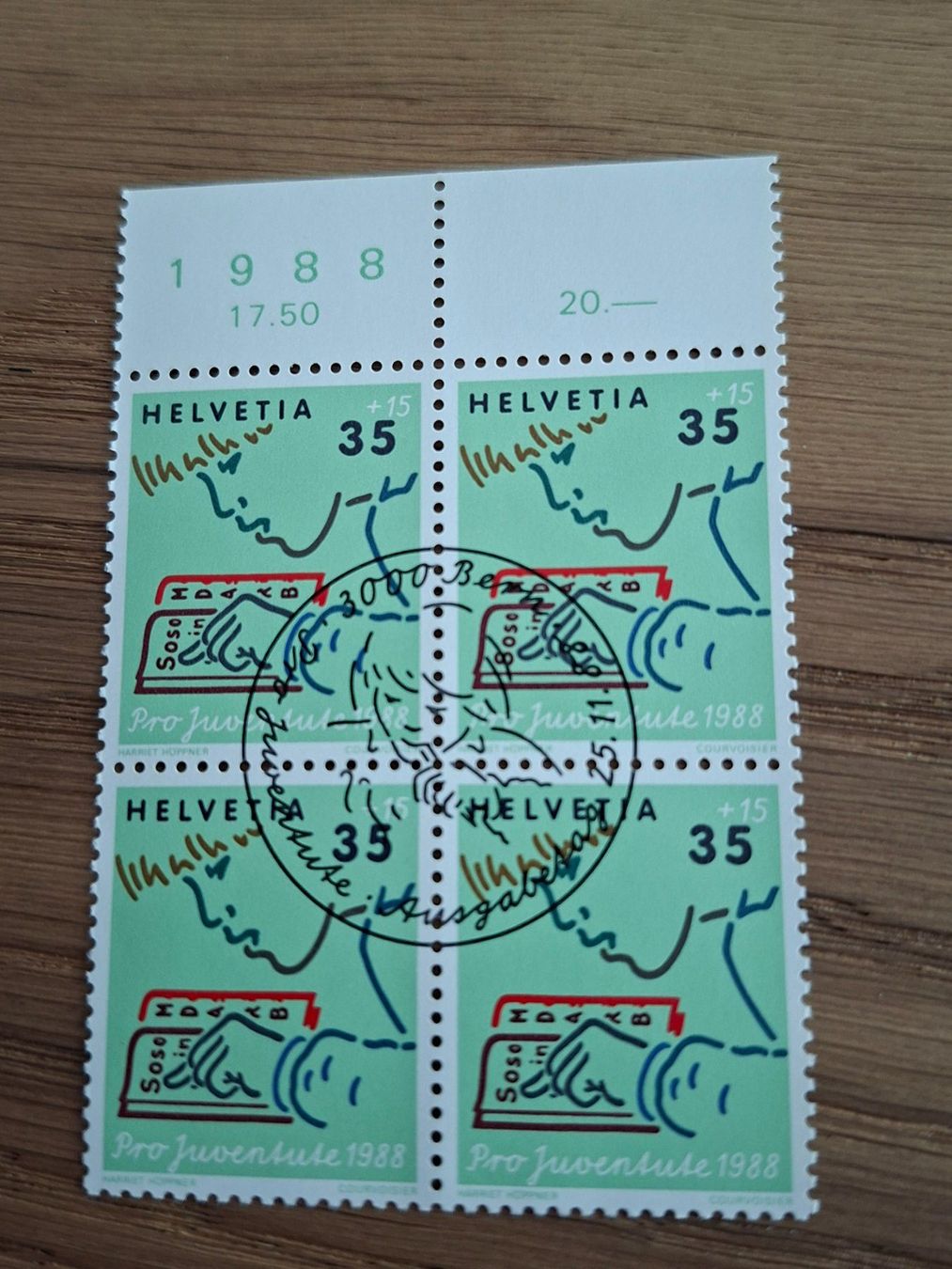 Tutti i francobolli: 4er Blocks: Pro Juventute 1988 – Nuovo (secondo la descrizione) da Hinterkappelen venduto da 1399 2