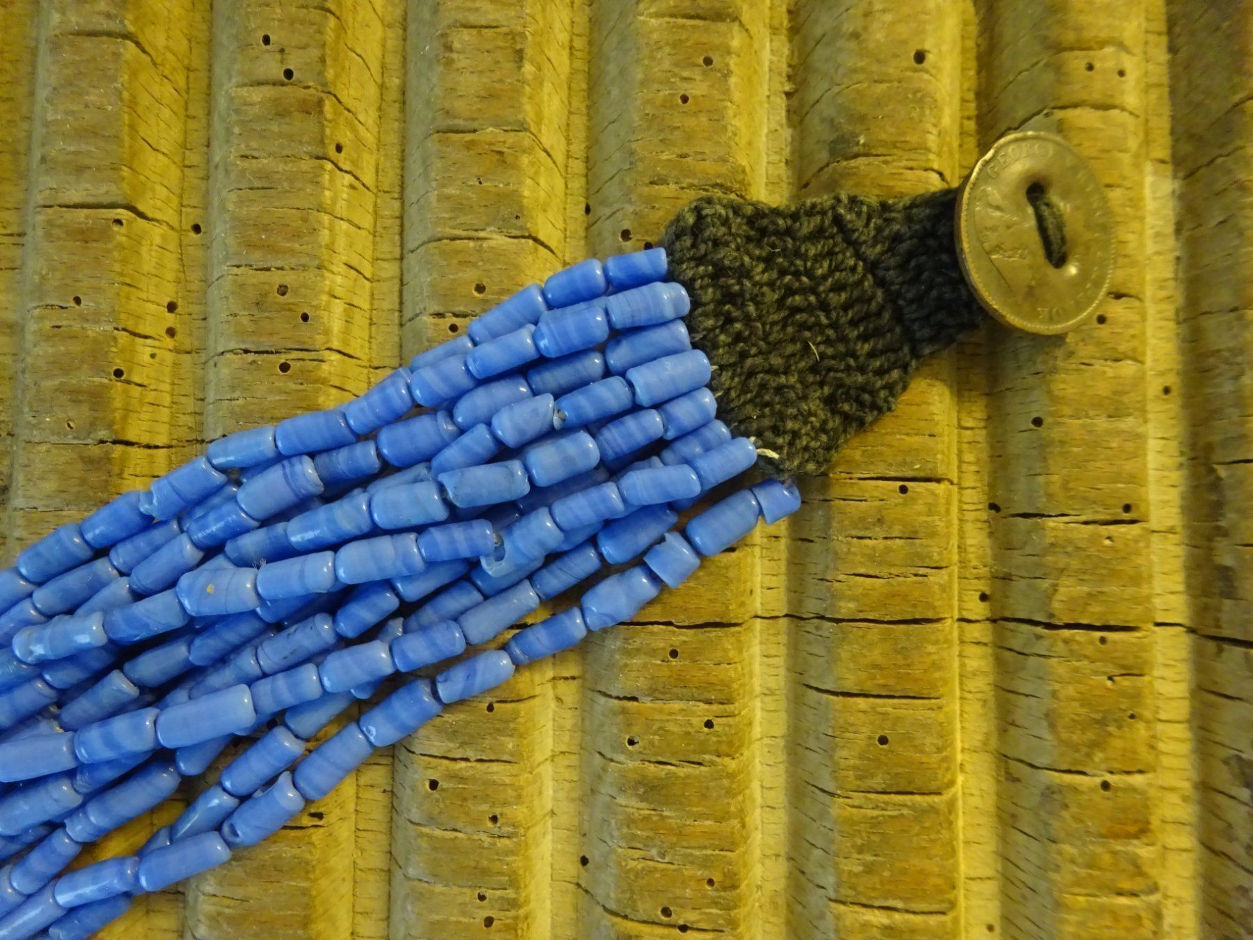 Catenine: Glaskette Blau Indien / Ethno – Usato da Esslingen venduto da FetteSchnecke 5