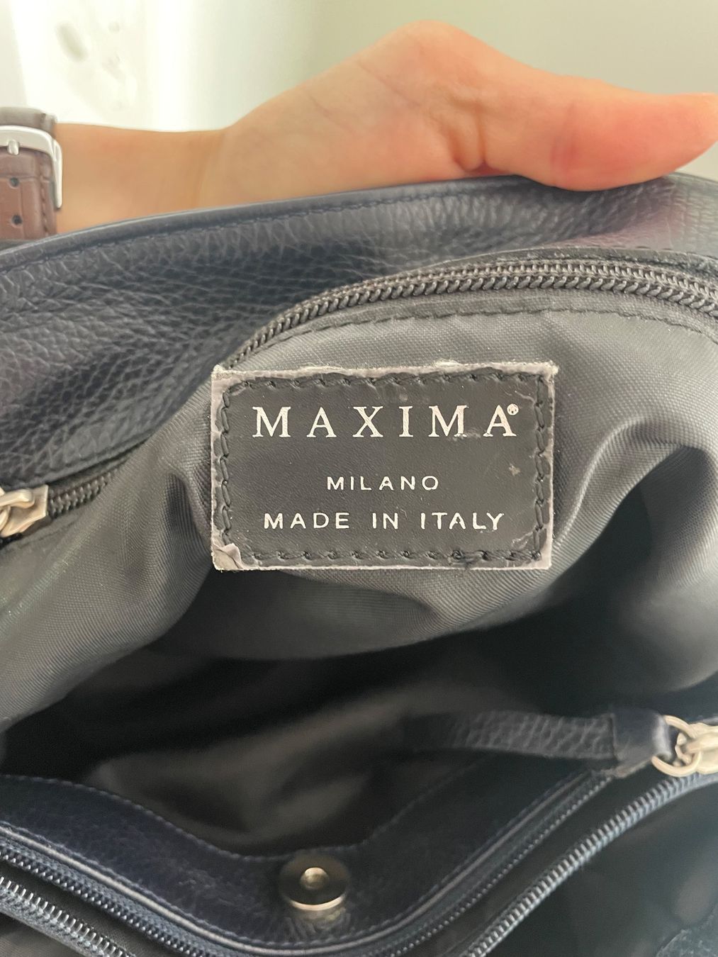 Borse da donna: Echtleder Schultertasche dunkelblau – Usato da Fällanden venduto da adi_r9xb 2