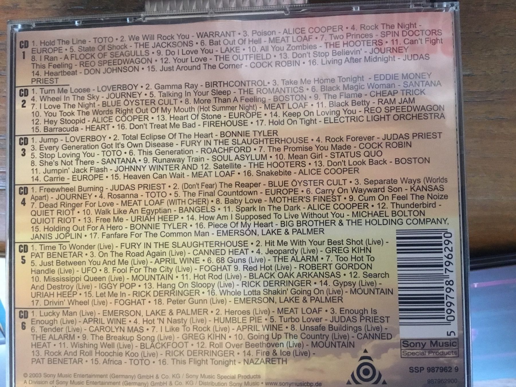 CD: 100% Rock Vol. 2 6 CD Compilation BOX   💿 – Usato da Thierachern venduto da sweden08 1