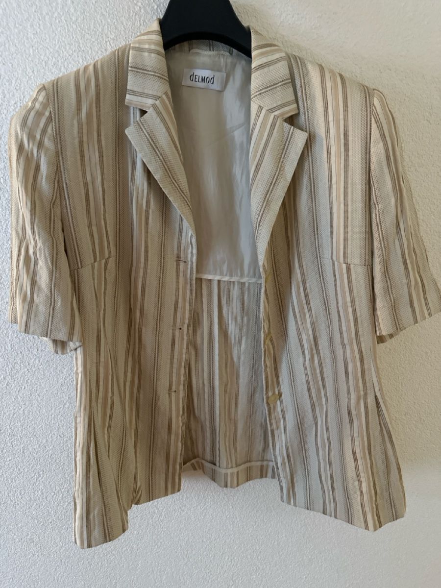 Camicette: Damen Bluse Delmod beige, Grösse 44 – Usato da Zug venduto da Hehe