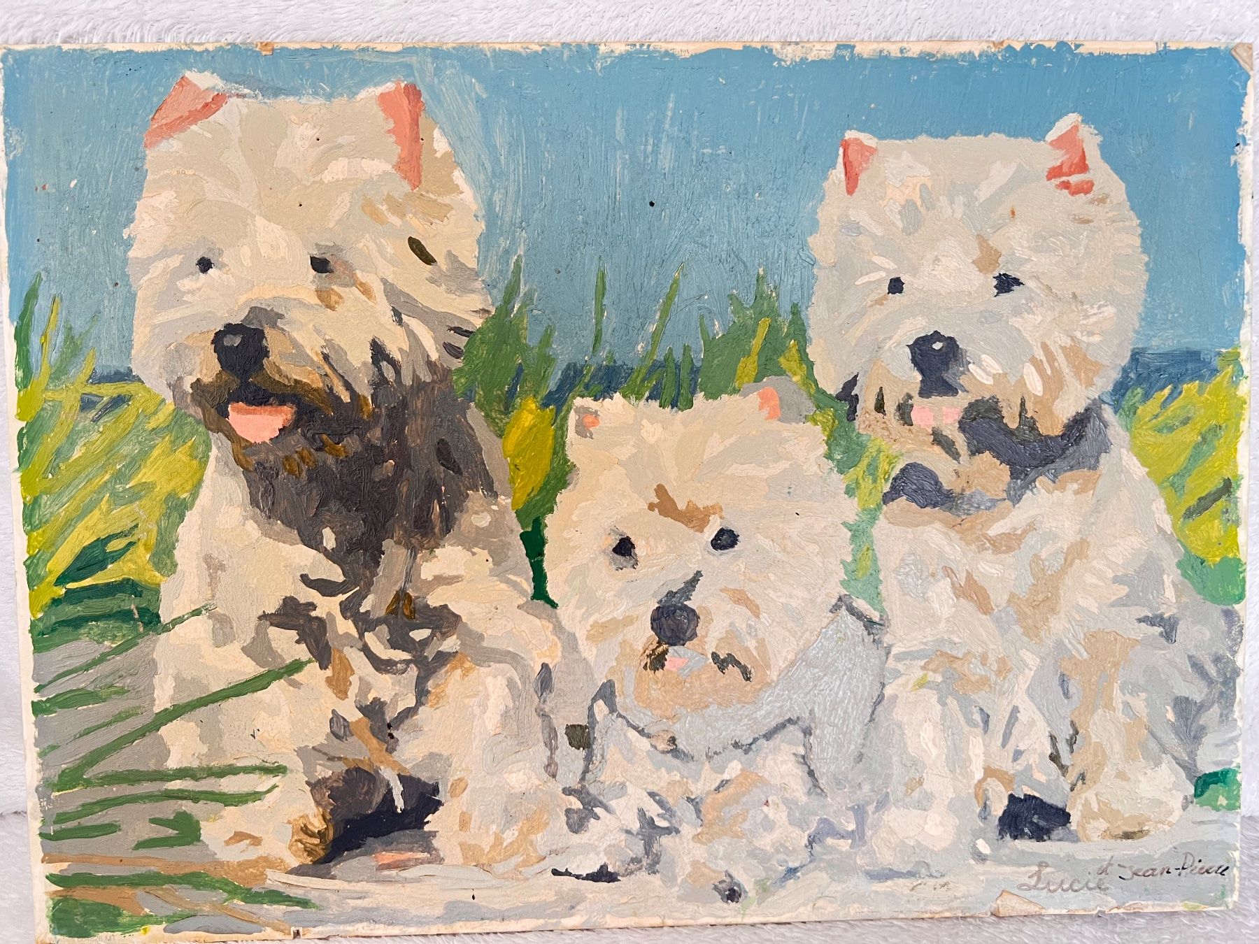 Dipinti: Westie art & floral print – Usato da Lausanne venduto da NYC67