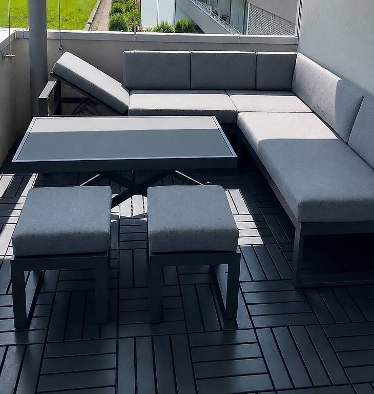 Set di tavolo e panche: Gartenset in Anthrazit – Nuovo e nell'imballaggio originale da Bern venduto da Mok99 1