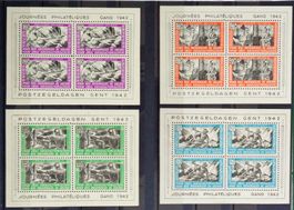 BESETZTES BELGIEN 1942: Spendemarken Philatelistentag Gent *