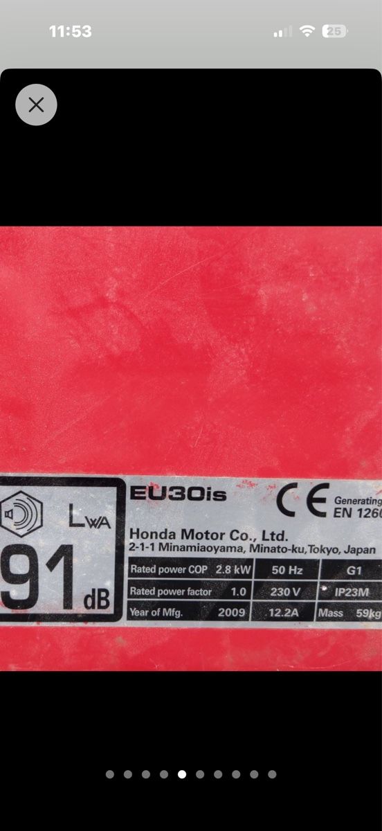 Honda Generatori di corrente: Generator Honda eu 30 is DEFEKT!!!!! – Usato da Schlieren venduto da Nikola040 6