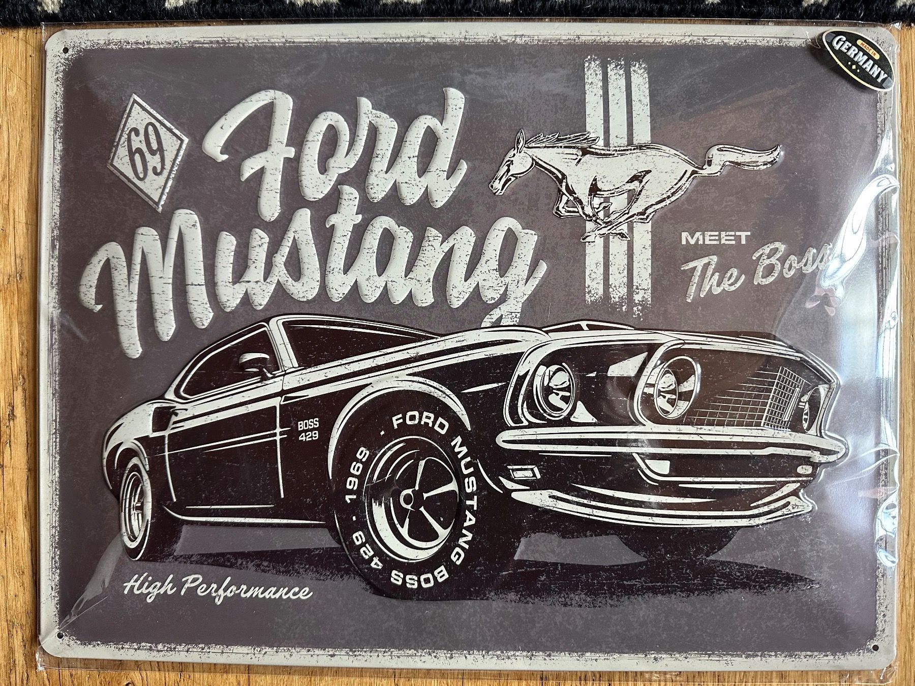 Insegne: Ford Mustang 1969 Oldtimer classic muscle car fastback – Nuovo (secondo la descrizione) da Reinach AG venduto da rares75