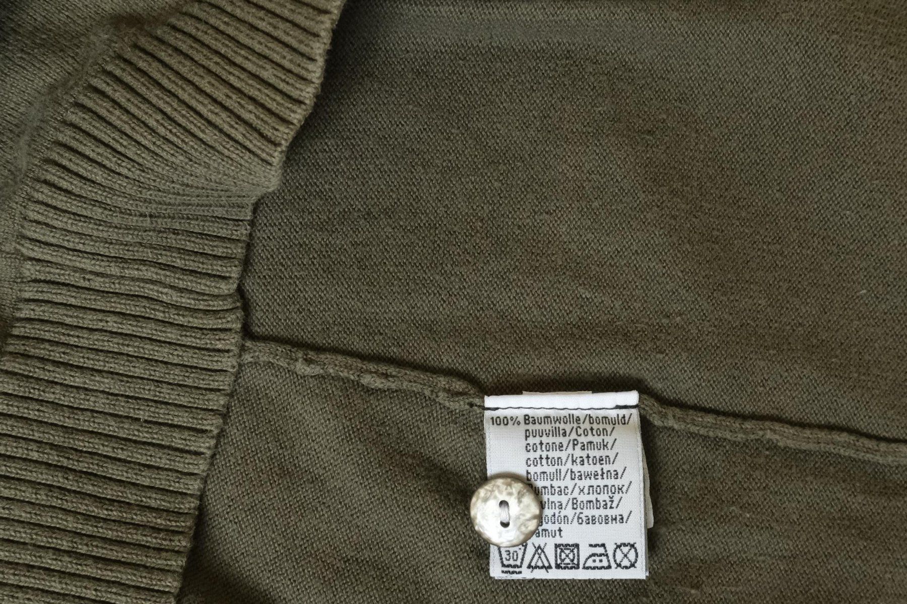 Giacche: Lange Strickjacke olive aus Baumwolle – Usato da Zürich venduto da Melody2000 5
