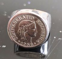 Ring silber schweizer 10 Rappen neu