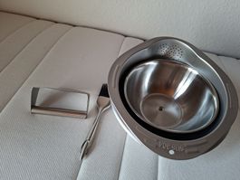 Sieb Set Edelstahl 304 Schüssel Bürste Griff