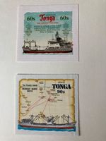 TONGA 1972 HANDELSFLOTTE SCHIFFE FRACHTER AUF PAPIERFOLIE