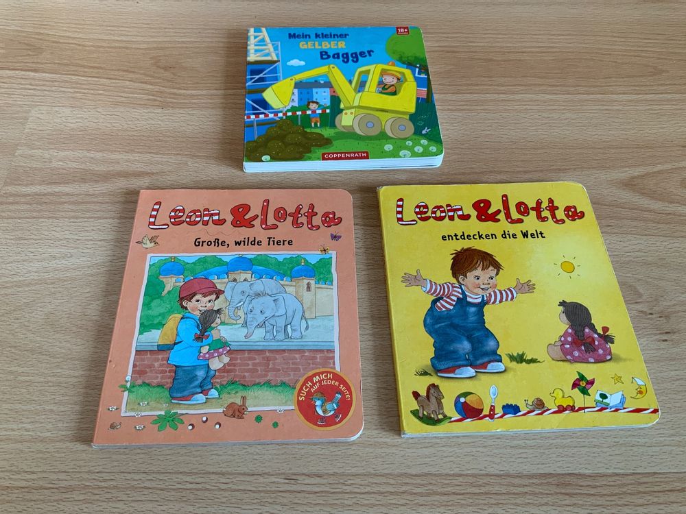 3 Kleinkinderbücher,Mein klein gelber Bagger, Leon und Lotta | Kaufen ...