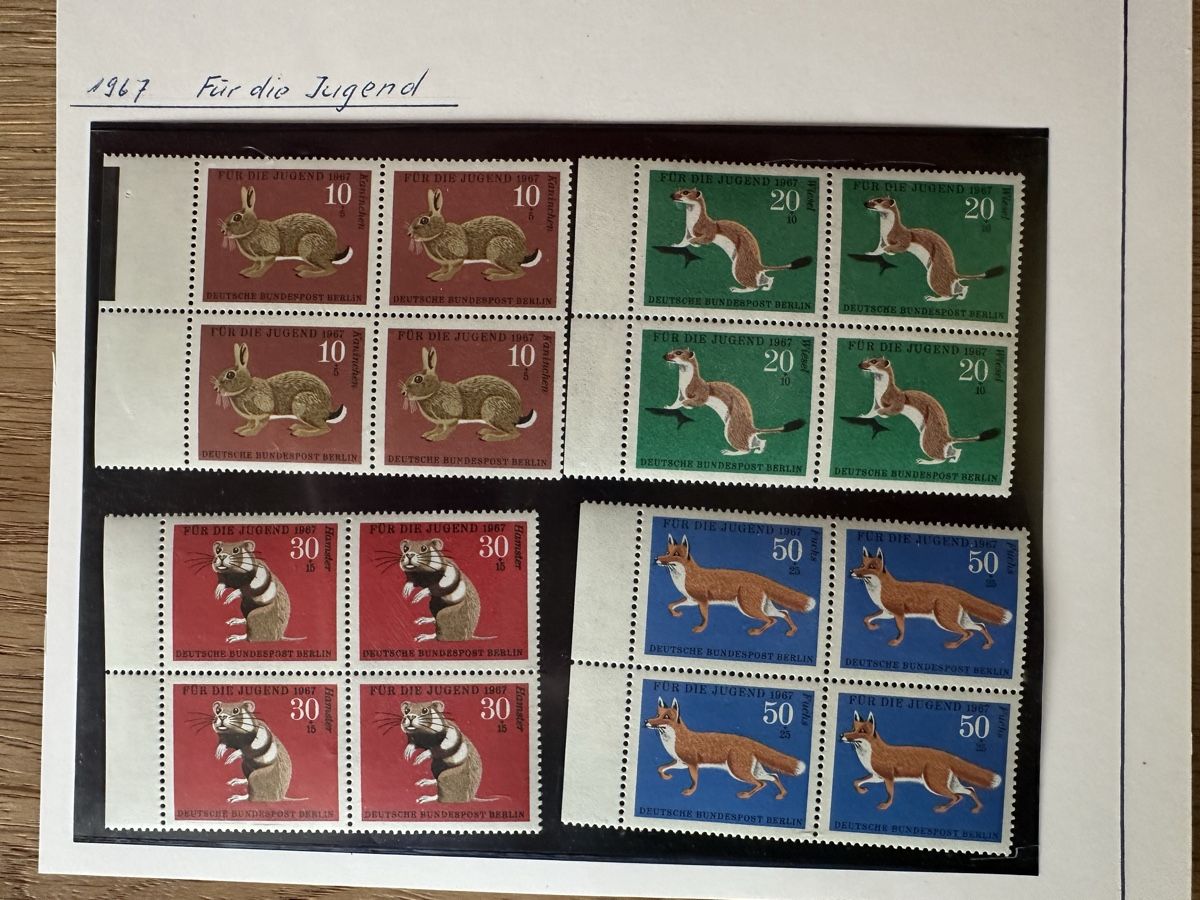 Tutti i francobolli: Dt. Bundespost Berlin 1967 4er Block ** – Usato da Schmitten / FR venduto da Samsara169