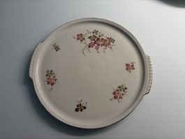Vintage Servierplatte,Herbstdekor, Durchmesser 32.5 cm