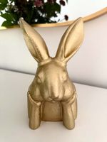 Hübsche Deko Hase goldig neu