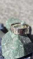 925 Sterling Silberring mit geometrischem Muster ungetragen.