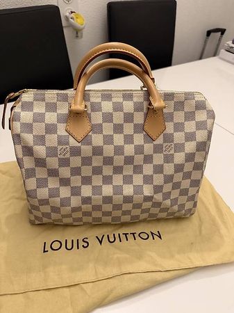 Sac Louis Vuitton speedy 30 damier azur