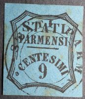 Parma Zeitung MNr. 1 9 Centesimi gestempelt - TOP