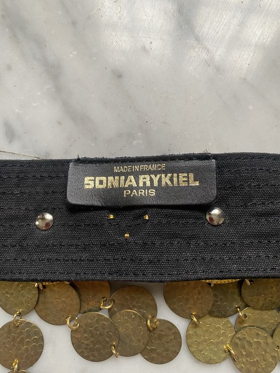 Ceinture Femme Sonia Rykiel Noire - Taille 77 Cm, Largeur 3,6 Cm, Occasion