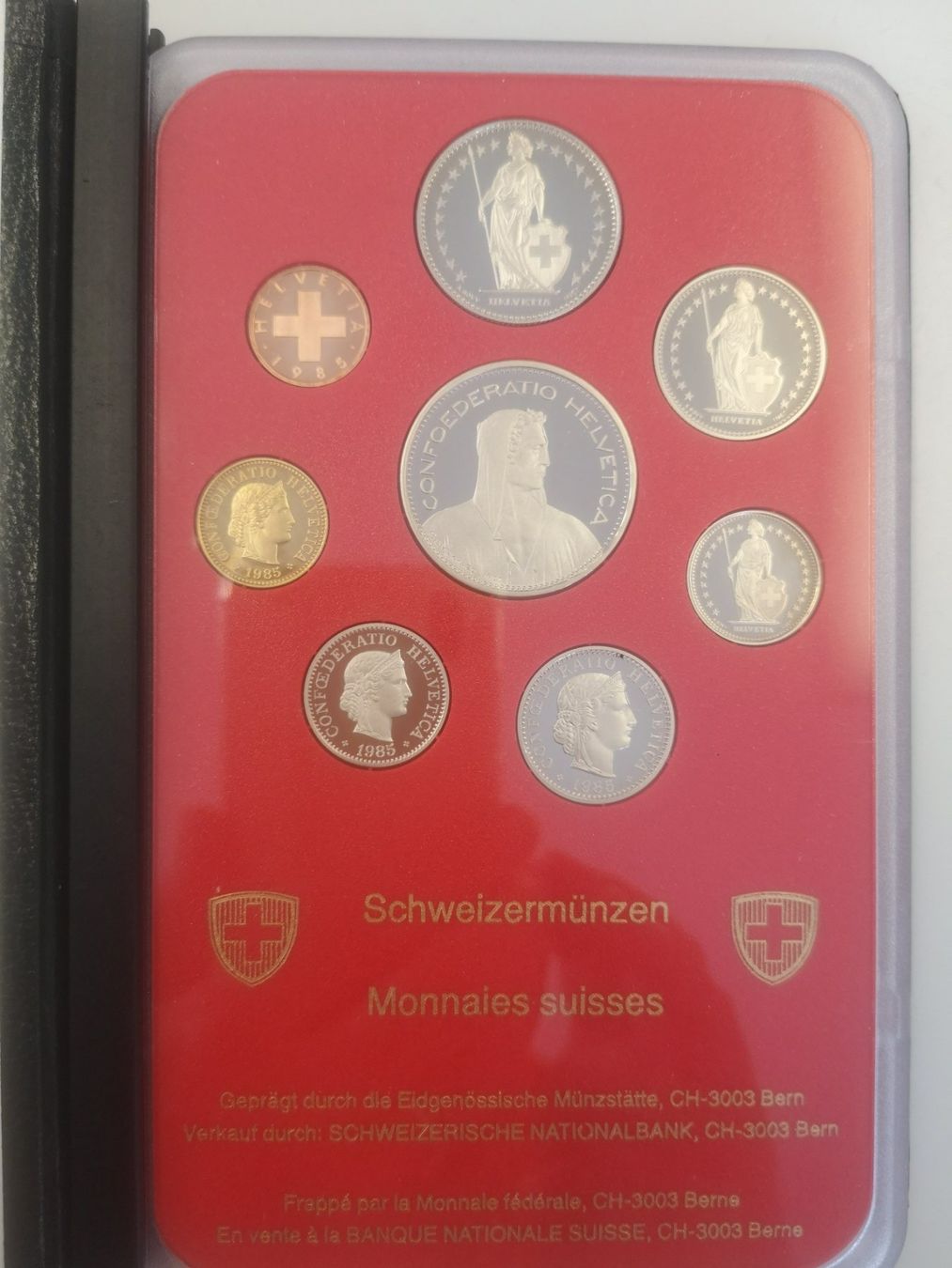 Tutti le monete: (1994) Orig. Münzsatz 1985, PP mit Karton – Usato da Rüthi (Rheintal) venduto da erdnuessli1 1